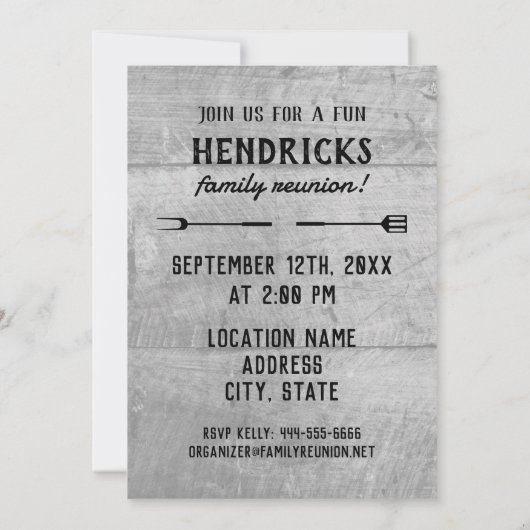 Wiedersehen Save the Date Einladung von Barbeque (Rückseite)