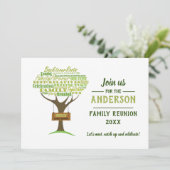 Wiedersehen Save the Date Einladung zur grünen Fam (Stehend Vorderseite)