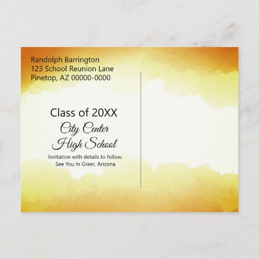 Wiedersehen Save the Date für benutzerdefinierte A Postkarte (Rückseite)