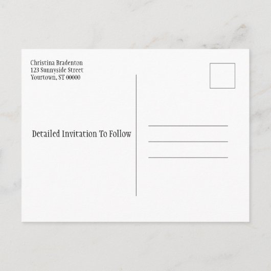 Wiedersehen Save the Date Herbstfarben-Blätter Ankündigungspostkarte (Rückseite)