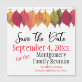 Wiedersehen Save the Date Herbstfarben-Blätter Magnetkarte (Vorderseite)