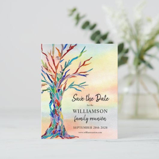 Wiedersehen-Save the Date-Karte der Haushaltsfamil (Stehend Vorderseite)