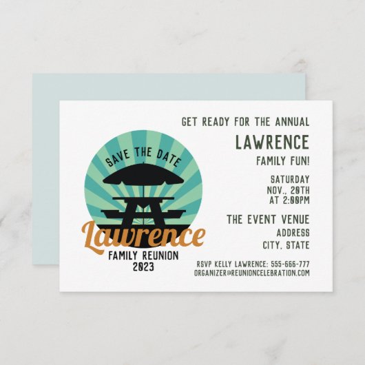 Wiedersehen-Save the Date-Karte Save The Date (Vorne/Hinten)