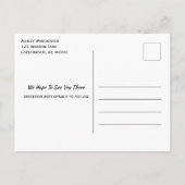 Wiedersehen Save the Date Leuchtenbaum Ankündigungspostkarte (Rückseite)