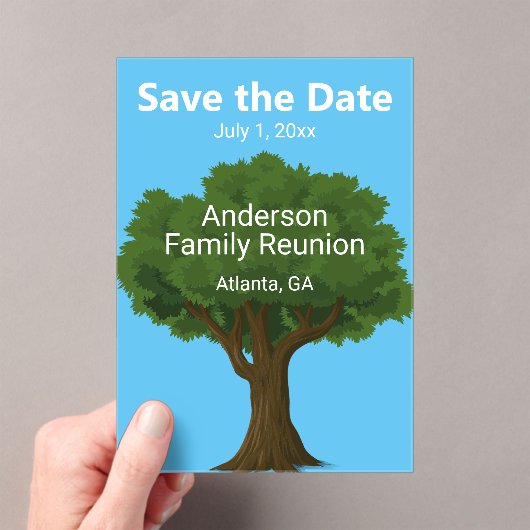 Wiedersehen Save the Date mit Tree Acryleinladungen (Insitu (Handheld))