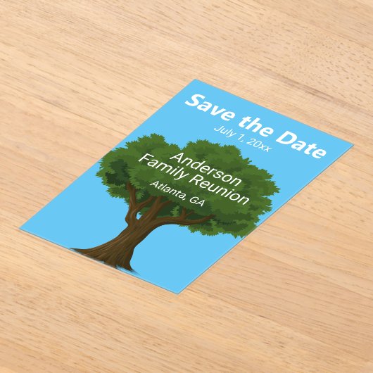 Wiedersehen Save the Date mit Tree Acryleinladungen (Ablage )