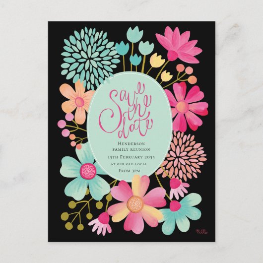 Wiedersehen-Save the Date Party-Postkarte Postkarte (Vorderseite)