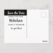 Wiedersehen Save the Date Postkarte (Rückseite)