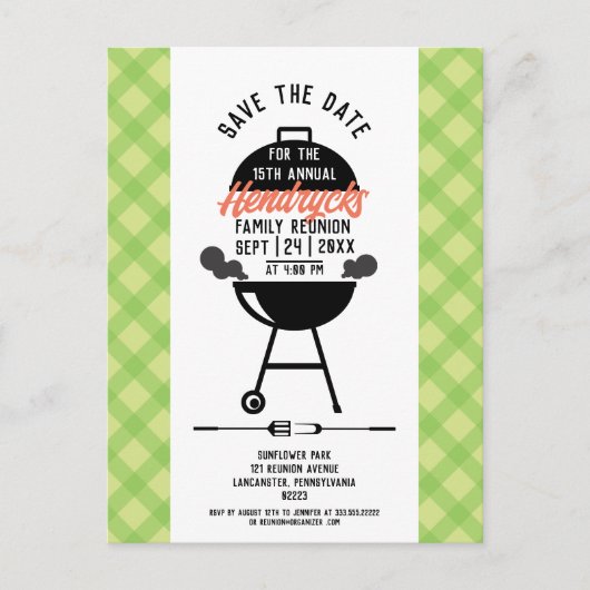 Wiedersehen Save the Date Postkarte (Vorderseite)