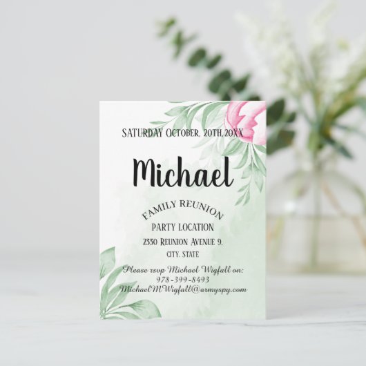 Wiedersehen Save the Date Postkarte (Stehend Vorderseite)