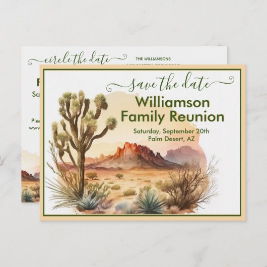 Wiedersehen Save the Date Südwestlicher QR-Code Ankündigungspostkarte (Vorne/Hinten)