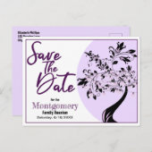 Wiedersehen Save the Date Typografie Moderne Kunst Ankündigungspostkarte (Vorne/Hinten)