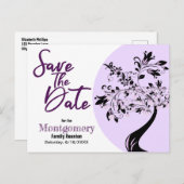 Wiedersehen Save the Date Typografie Moderne Kunst Ankündigungspostkarte (Vorne/Hinten)