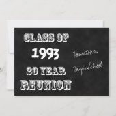 Wiedersehen Schwarz und Weiß der 20. Klasse Einladung (Vorderseite)