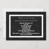 Wiedersehen Schwarz und Weiß der 20. Klasse Einladung (Rückseite)