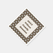 Wiedersehen Silver Polka Dot Pattern Elegant Serviette (Ecke)