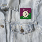 Wiedersehen: Sparkling Letter D (Initial) halten Button (Beispiel)