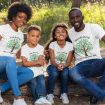 Wiedersehen-Struktur der Familie Niedliche benutze T-Shirt<br><div class="desc">Passen Sie diese niedlichen T - Shirt für Ihre nächste Wiedersehen an. Personalisieren Sie mit dem Nachnamen Ihrer Familie über den grünen Blätter mit der Veranstaltung und Jahr unter der Natur zeichnend.</div>