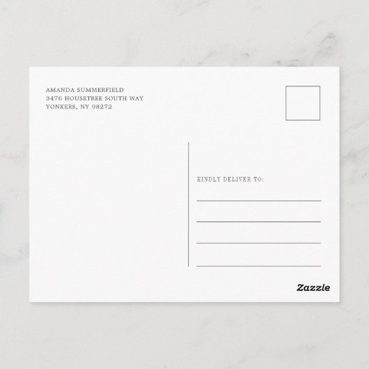 Wiedersehen Summer der Wasserfarbenbaum-Familie Postkarte (Rückseite)