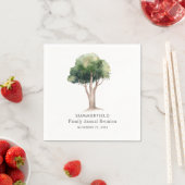 Wiedersehen Summer der Wasserfarbenbaum-Familie Serviette (Beispiel)