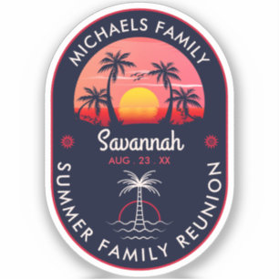 Wiedersehen Summer Sunset Beach Palm Tree Aufkleber