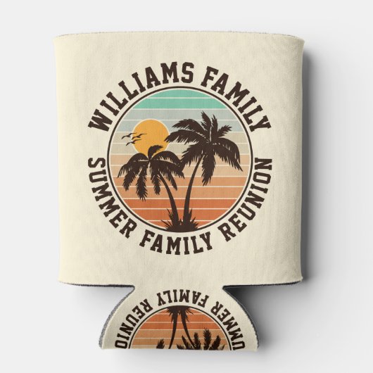 Wiedersehen Summer Sunset Beach Palm Tree Dosenkühler (Rückseite)