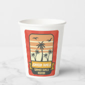 Wiedersehen Summer Sunset Beach Palm Tree Pappbecher (Vorderseite)