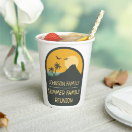 Wiedersehen Summer Sunset Beach Palm Tree Pappbecher