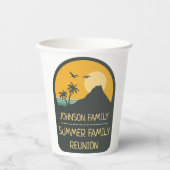 Wiedersehen Summer Sunset Beach Palm Tree Pappbecher (Vorderseite)