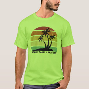 Wiedersehen Summer Sunset Beach Palm Tree T-Shirt