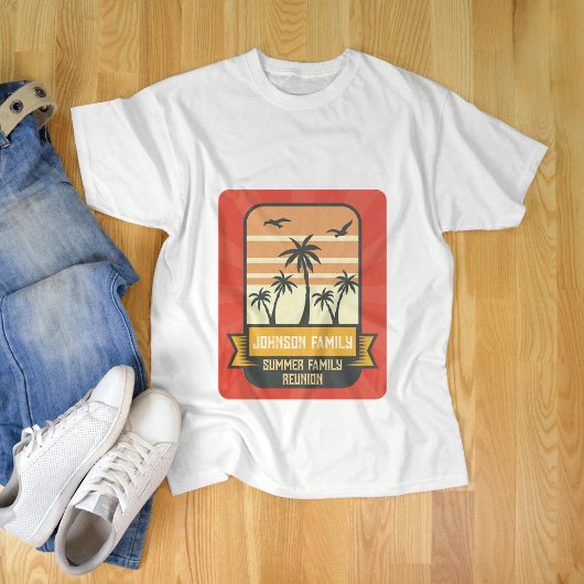 Wiedersehen Summer Sunset Beach Palm Tree T-Shirt