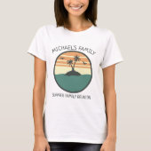 Wiedersehen Summer Sunset Beach Palm Tree T-Shirt (Vorderseite)