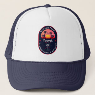 Wiedersehen Summer Sunset Beach Palm Tree Truckerkappe