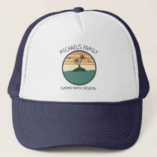 Wiedersehen Summer Sunset Beach Palm Tree Truckerkappe