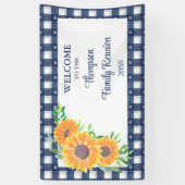 Wiedersehen Sunflower Family Willkommen Banner (Vertikal)