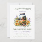 Wiedersehen Sunflowers Lavender Einladung (Vorderseite)