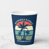 Wiedersehen Sunset Island Custom Party Pappbecher (Vorderseite)