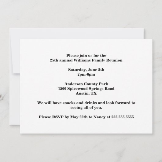 Wiedersehen Sunset Mountains Trip Custom Blue Einladung (Rückseite)