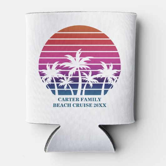 Wiedersehen Sunset Vacation Custom Beach Cruise Fa Dosenkühler (Vorderseite)