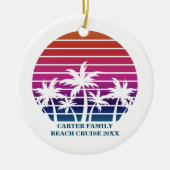 Wiedersehen Sunset Vacation Custom Beach Cruise Fa Keramik Ornament (Vorne)