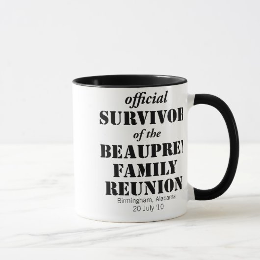Wiedersehen Survivor Tasse - Überall (Rechts)