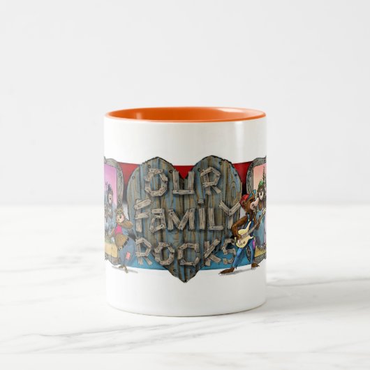 Wiedersehen-Tasse der Bärenfamilie Zweifarbige Tasse (Mittel)