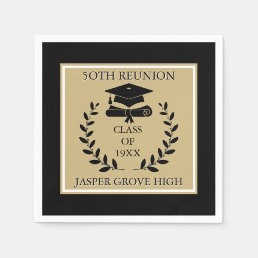 Wiedersehen Time Fun! Custom Class-Wiedersehen Serviette (Vorderseite)