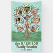 Wiedersehen Tree 9 Foto Collage Custom Party Banner (Vertikal)