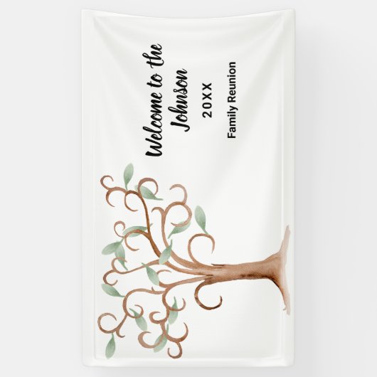 Wiedersehen Tree-Banner Banner (Vertikal)