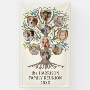 Wiedersehen Tree der Familie sammeln 10 Fotocollag Banner