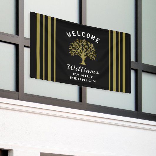 Wiedersehen Tree der Schwarz-weißen Gold Road-Trip Banner (Äußeres Gebäude)