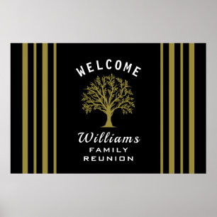 Wiedersehen Tree der Schwarz-weißen Gold Road-Trip Poster