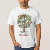 Wiedersehen Tree Familienfoto Collage Custom Winte T-Shirt (Vorderseite)