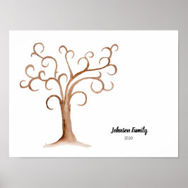 Wiedersehen-Tree-Fingerabdruck Poster